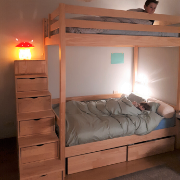 Mezzanine Sylvia "superposé", 120x200 - Vernis naturel